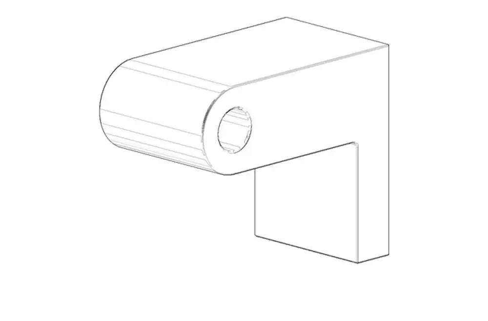 DORNBRACHT Halter für Wannengriff ERSATZTEILE 081767500 40 x 60 x 73 mm Chrom, 081767500-00 Galeriebild 1